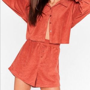 Cropped Matching Nasty Gal Short Set (S)